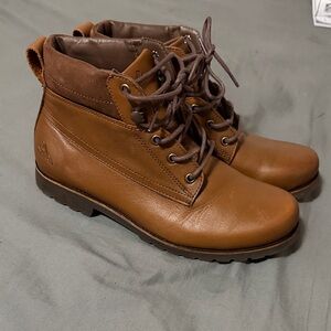 Men's Brown Leather Lace-Up Boots